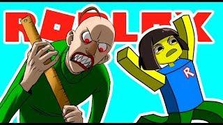 БАЛДИ в Роблокс - Побег из ШКОЛЫ в игре ROBLOX от Учителя BALDI'S BASICS | Челлендж с Машкой