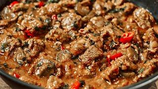 Do you have beef at home? I recommend this recipe for beef in a very tasty sauce!