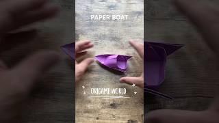 PAPER BOAT ORIGAMI INSTRUCTIONS | HOW TO MAKE BOAT ORIGAMI | DIY BOAT STEP BY STEP PAPERCRAFT