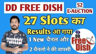 DD free dish 3rd Annual (52) E-AUCTION Results | 27 Tv Channels won slots