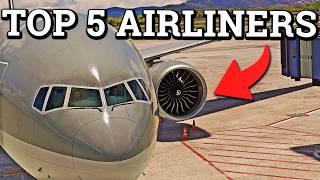 TOP 5 BEST AIRLINERS for Short + Long Haul Routes in MSFS 2020