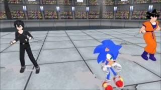 [MMD] Sonic,Kirito,Goku Shake it