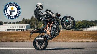 Fastest Motorcycle Handlebar Wheelie - Guinness World Records