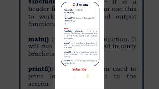 c syntax @ensolutions5210 #en #clanguage #clanguageforbeginners #clanguagecourse