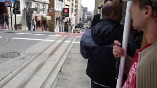 A dangerously close call with a tram in San Francisco