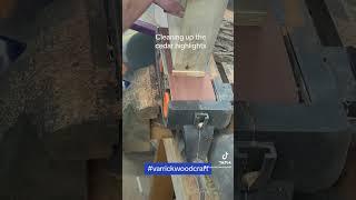 Cleaning up the cedar highlights #varrickwoodcraft #woodworking #woodcraft