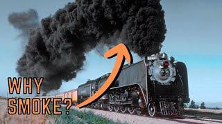 Why do USA steam trains make smoke, but UK ones don't?