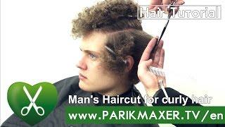 Haircut for curly hair.  parikmaxer TV USA