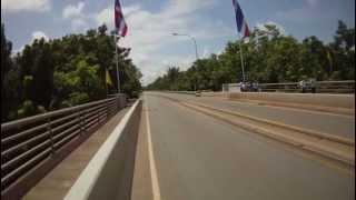 Thai-Lao Friendship Bridge - Border crossing on Bike.