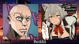 Anime vs Reddit |Rock Reaction Meme|