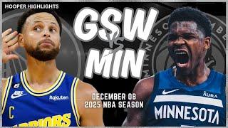 Golden State Warriors vs Minnesota Timberwolves Full Game Highlights | Dec 8 | 2025 NBA Season