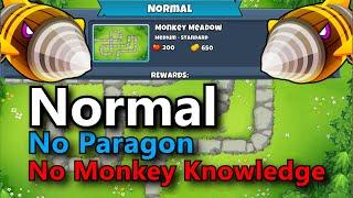 BTD6 Dreadbloon Normal Tutorial || No Monkey Knowledge  || Monkey Meadow