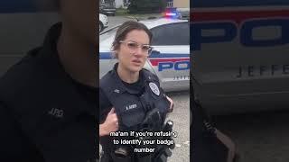 Karen Female Cop Get's Put In Her Place! Unlawful Orders Fail #shorts