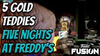 Where To Find All 5 Gold Teddy Bears - Five Nights At Freddy's Silver Crown | Funko Fusion