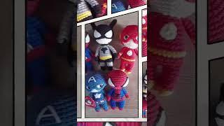 marvel heroes crochet #marvel #crochet #avengers #марвел #крючком #spiderman #batman #captainamerica