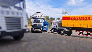 Diecast Model of Mercedes Actors Car Trailer Truck | Truck Videos | Model Truck | Auto Legends