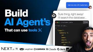  Let's build an AI Agent that can use Tools in NEXT.JS 15! (LangChain, Clerk, Convex, TS, IBM)