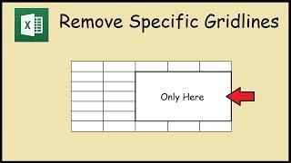 How to Remove Gridlines from Specific Cells in Excel