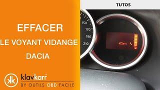 [TUTO] Remise à zéro compteur révision et voyant vidange Dacia Sandero ?