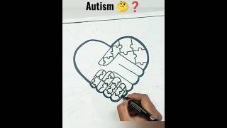 Autism awareness poster drawing #shorts #art #drawing #project