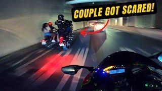 Couple Got scared at Gurgaon wheelie ride 