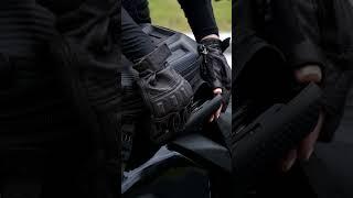 Durable Motorcycle Rear Seat Bag with Expandable Storage #rhinowalk #riding #motorcycle