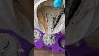 Делаю подсвечник из гипса в мраморной технике.