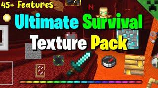 Ultimate Survival Texture Pack V2 (USTP V2) | Best Default Edit MCPE Pack | Useful