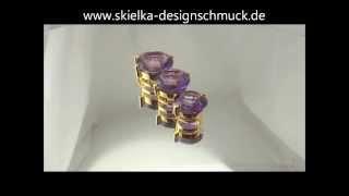 Goldanhänger mit Uruguay Amethyst (Gelbgold 585) Amethystanhänger