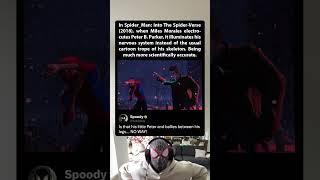 In Spider Man Into The Spider Verse (2018) when Miles Morales electrocutes Peter