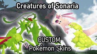 Creatures of Sonaria / Roblox || Custom Pokémon Skins #8 || Flygon, Shaymin, & Milotic