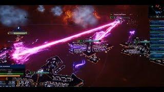 Ультра Ересь 5 Чернокаменных Крепостей разрывают флот Империума Battlefleet Gothic Armada 2