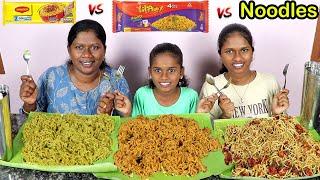 Maggi VS Yippee VS Hakka Noodles Eating Challenge In Tamil Foodies Divya VS Anushya And Keerthana