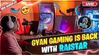 RAISTAR & GYANGAMING IS BACK IN FREE FIRE  LIVE STREAM || GOD LEVEL GAMEPLAY 4 VS 4 CUSTOM