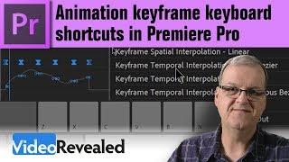 Animation keyframe keyboard shortcuts in Premiere Pro