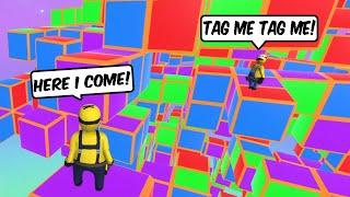 MINIONS PLAYING TAG GAME AT INSANE 3D MAZE in HUMAN FALL FLAT