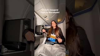 INAUGURAL FLIGHT in United Polaris to Marrakesh, Morocco!! #shorts #UnitedPartner #marrakesh #flight