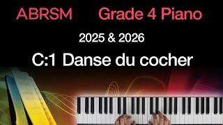 Danse du cocher / ABRSM Grade 4 Piano 2025 & 2026, C:1 / Synthesia Piano tutorial + Slow Version