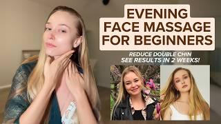Evening Face Massage for Beginners: REDUCE Double Chin in 2 Weeks! | Anastasia Beauty Fascia