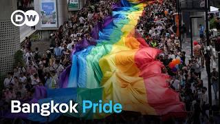 Thousands turn out for Bangkok Pride parade to celebrate same-sex marriage | DW News