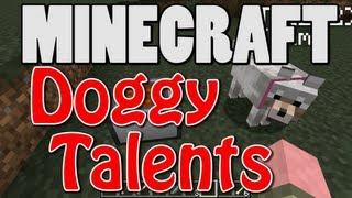 Minecraft Doggy Talents Mod (PET WOLF TRAINING, SKILLS, COMMANDS)