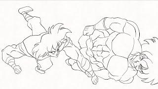 Goku vs Broly fight scene #dragonball #dragonballsuper #dragonballz #dragonballdaima #animation