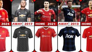 Evolution MANCHESTER UNITED Jersey HOME & AWAY 2000-2025