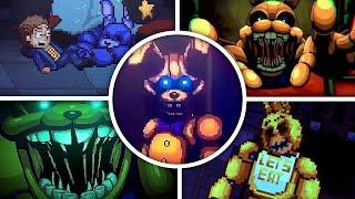 ПРОХОЖДЕНИЕ FNAF Into the Pit без комментариев. Игрофильм / Все концовки!!!