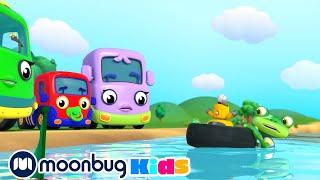 Dirty River Clean Up | Cars, Trucks & Vehicles Cartoon | Moonbug Kids