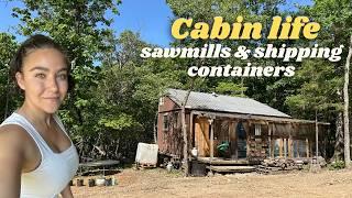 The next phase of improvements at our off grid cabin: another shipping container, a sawmill, & more