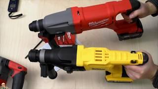 АКБ перфоратор Milwaukee M18 2713 и конкуренты (2712, Dewalt DCH133)