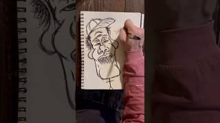 Daily Faces Challenge: Day 310/365 - Pen Drawing in Sketchbook | Stick Figure Art Timelapse ️ #art