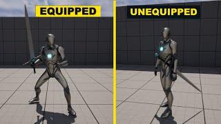 Equip/Unequip Weapon Tutorial Unreal Engine 5