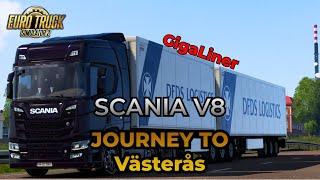 ETS2 GigaLiner POV | Scania V8 Power | ProMods | Fresh Herbs from Trelleborg to Västerås 